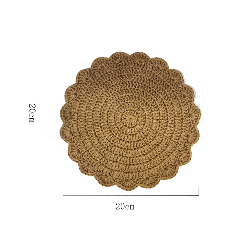 杯垫/草编/草编圆垫/杯墊/硅胶餐桌垫产品图