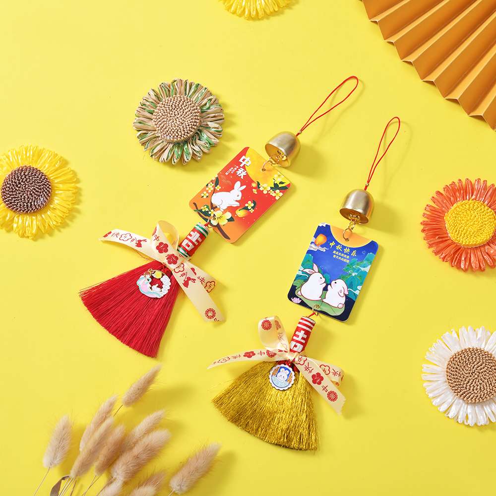 Mid-Autumn Festival cartoon pendants, new home entrance door handles, small broom hanging ornaments, living room decoration, housewarming decorations, folk handicrafts, best-selling new products detail image 7