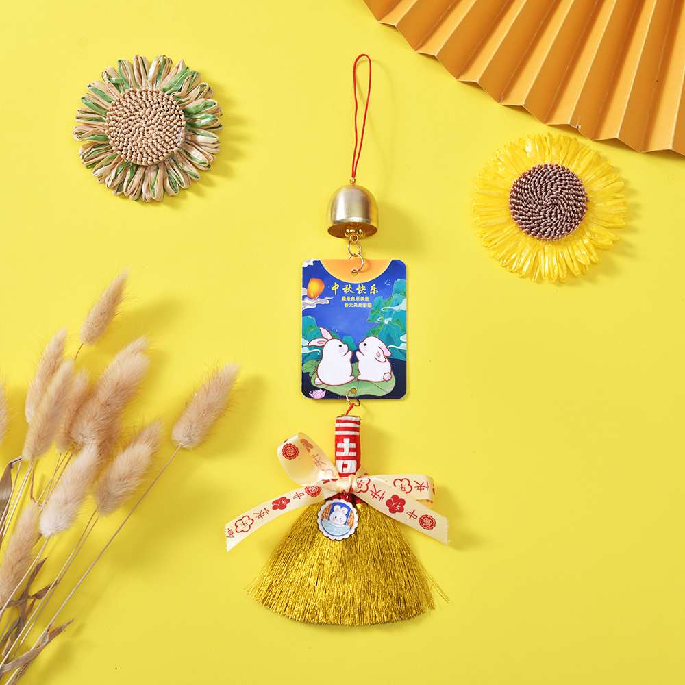 Mid-Autumn Festival cartoon pendants, new home entrance door handles, small broom hanging ornaments, living room decoration, housewarming decorations, folk handicrafts, best-selling new products detail image 4