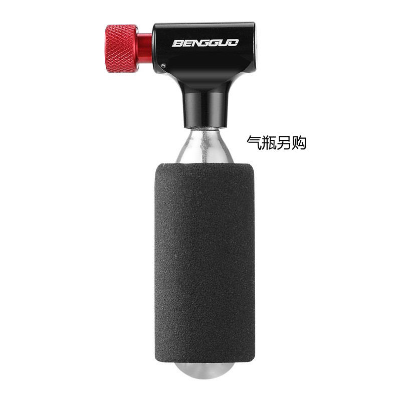 1626 Press-type CO2 gas cylinder, aluminum alloy bicycle pump, mini portable French nozzle, beauty nozzle, universal inflation nozzle, quick inflation head pic 14