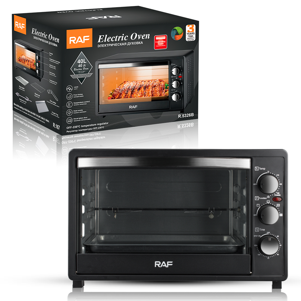RAF electric oven, European standard multi-functional household large-capacity fully automatic intelligent oven, fryer, visible baking, 40L Specification image