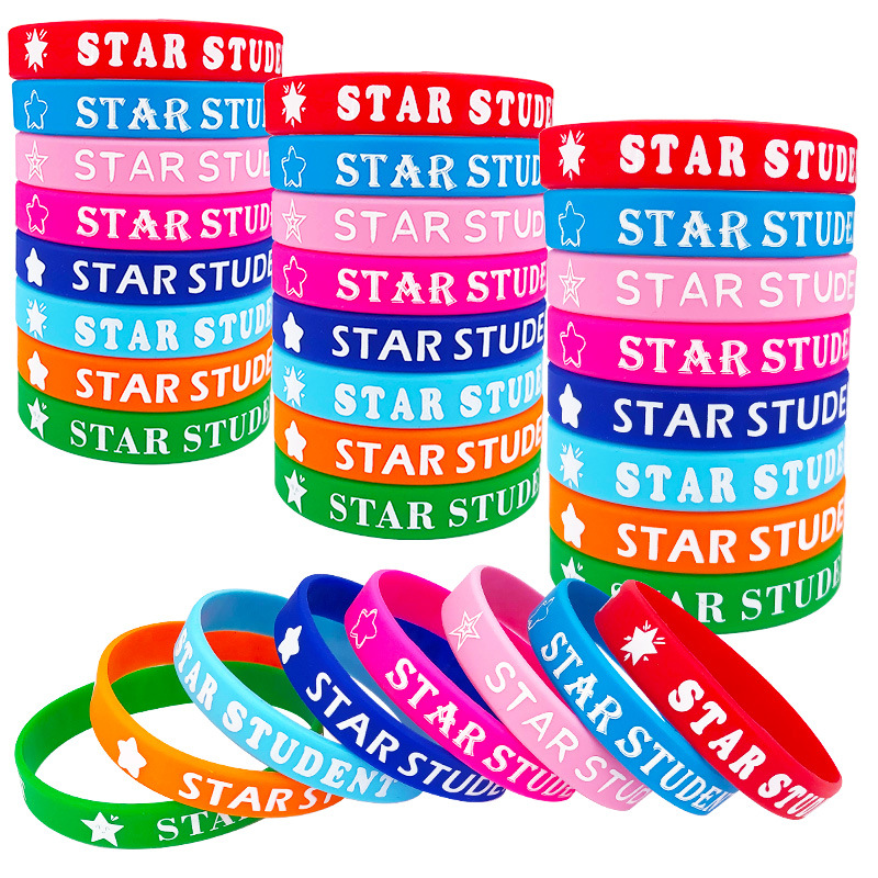 亚马逊Star Student Wristbands 硅胶手环学生励志礼物硅胶手腕带亚马逊Star Student Wr