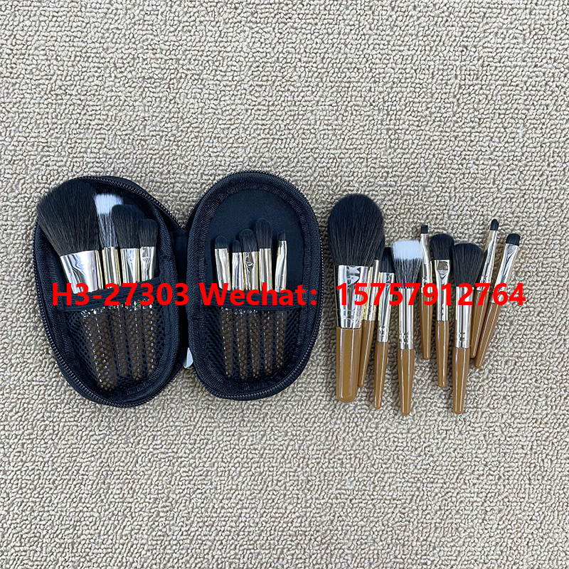 Crossover 10pcs mini maquillaje cepillo set con kit de cepillo mango de cristal portátil de viaje belleza herramienta fabricante suministro directo Specification image