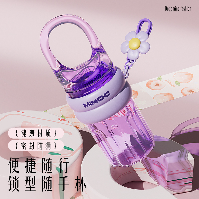 H185- Ice and Snow plastic Cup, portable dopamine-colored coffee cup, high appearance level, popular student cup, large capacity plastic cup, water cup details Picture