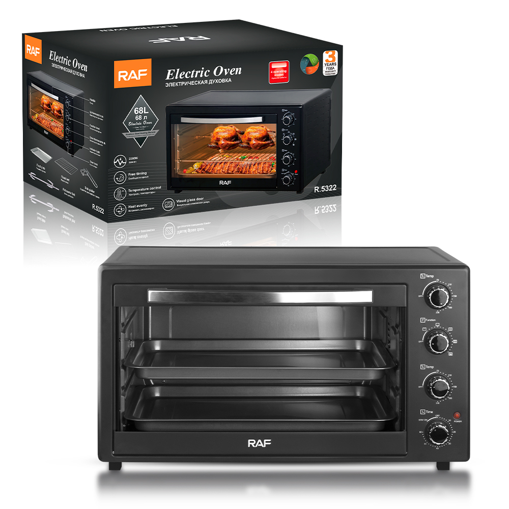 RAF electric oven, European standard 68L multi-functional household large-capacity fully automatic intelligent oven, fryer, visible baking details Picture