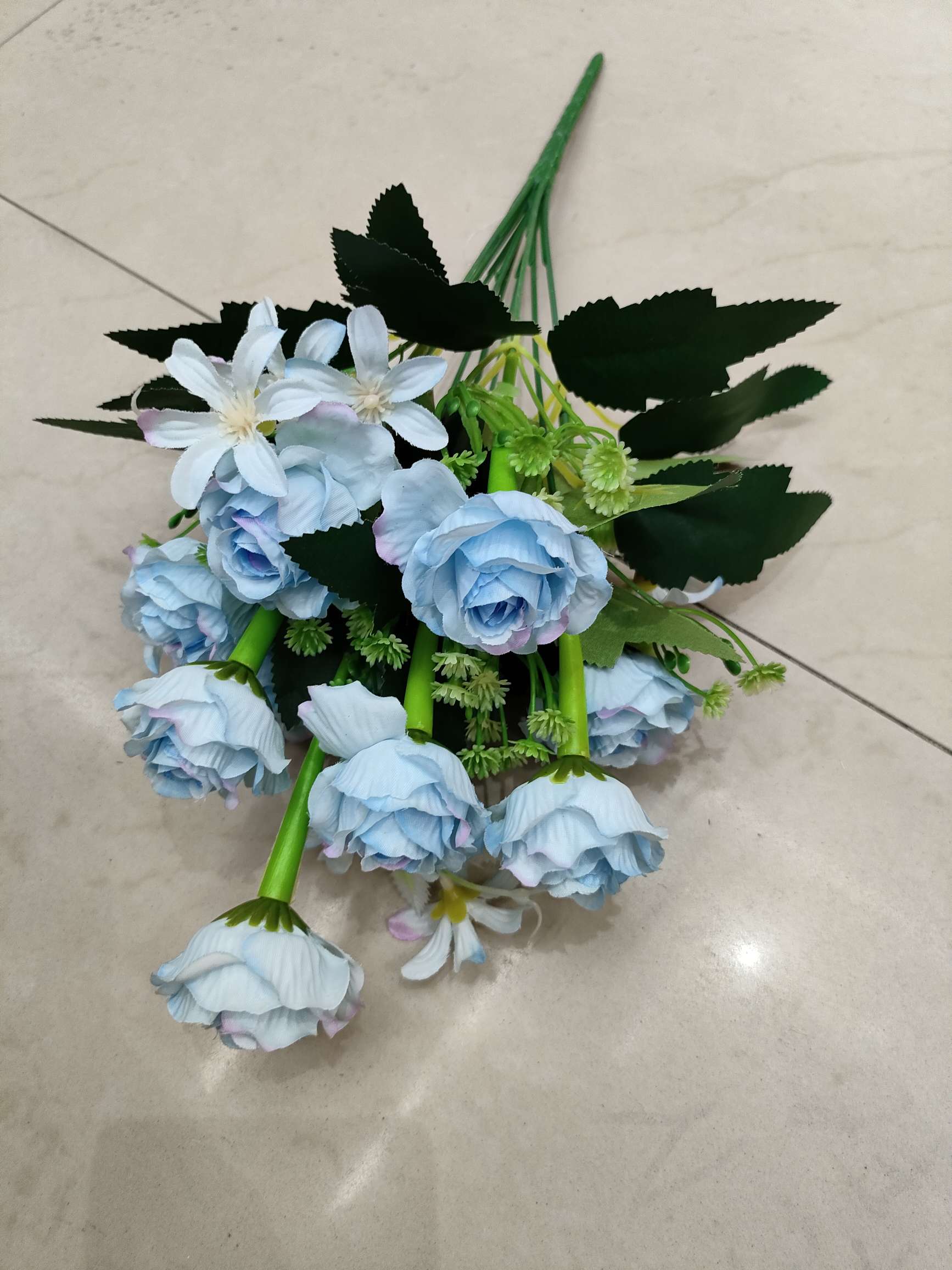 厂家直销仿真花塑料花客厅装饰婚庆布置植物墙盆景桃花树仿真玫瑰图