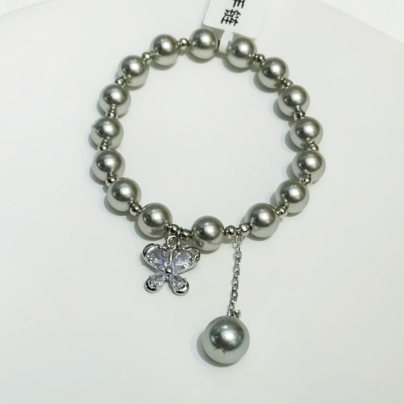 Imitation Shi family pearl bracelet, zircon butterfly copper accessory jewelry, high quality and high appearance level, Internet bestseller, mass light luxury fashionable design bracelet details Picture