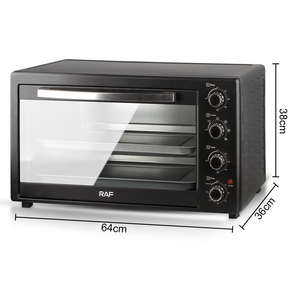 RAF electric oven, European standard 68L multi-functional household large-capacity fully automatic intelligent oven, fryer, visible baking Specification image