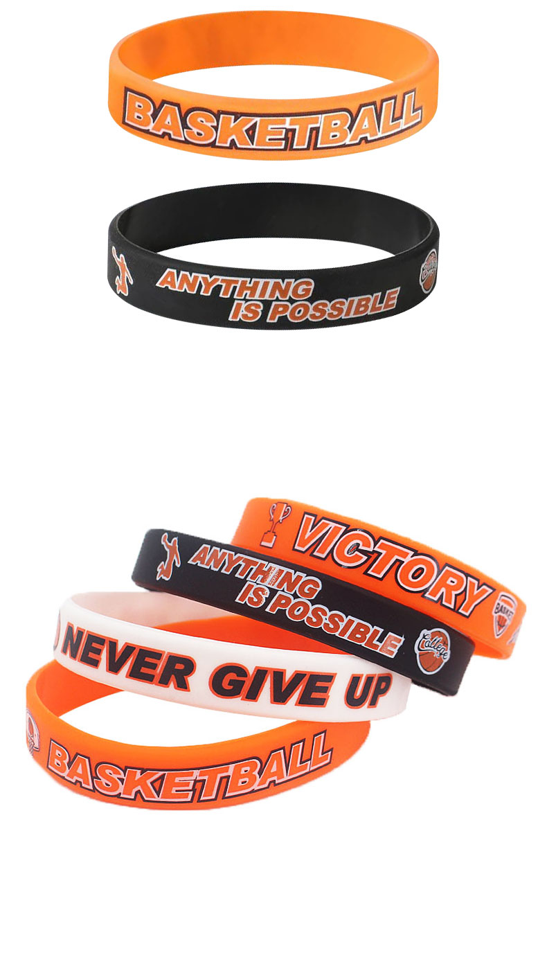 跨境亚马逊男女运动硅胶手环VICTORY NEVER GIVE UP励志篮 球腕带跨境亚马逊男女运动硅胶手环VICTOR详情3
