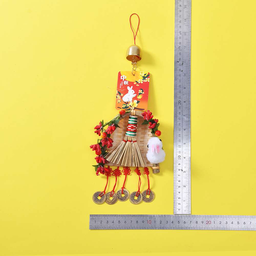 Mid-Autumn Festival brooms, dustpans, cartoon rabbit decorations, creative Mid-Autumn Festival gifts, new home moving door handle pendants detail image 9