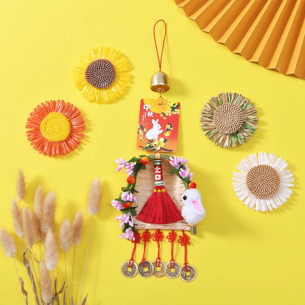 Mid-Autumn Festival brooms, dustpans, cartoon rabbit decorations, creative Mid-Autumn Festival gifts, new home moving door handle pendants detail image 8