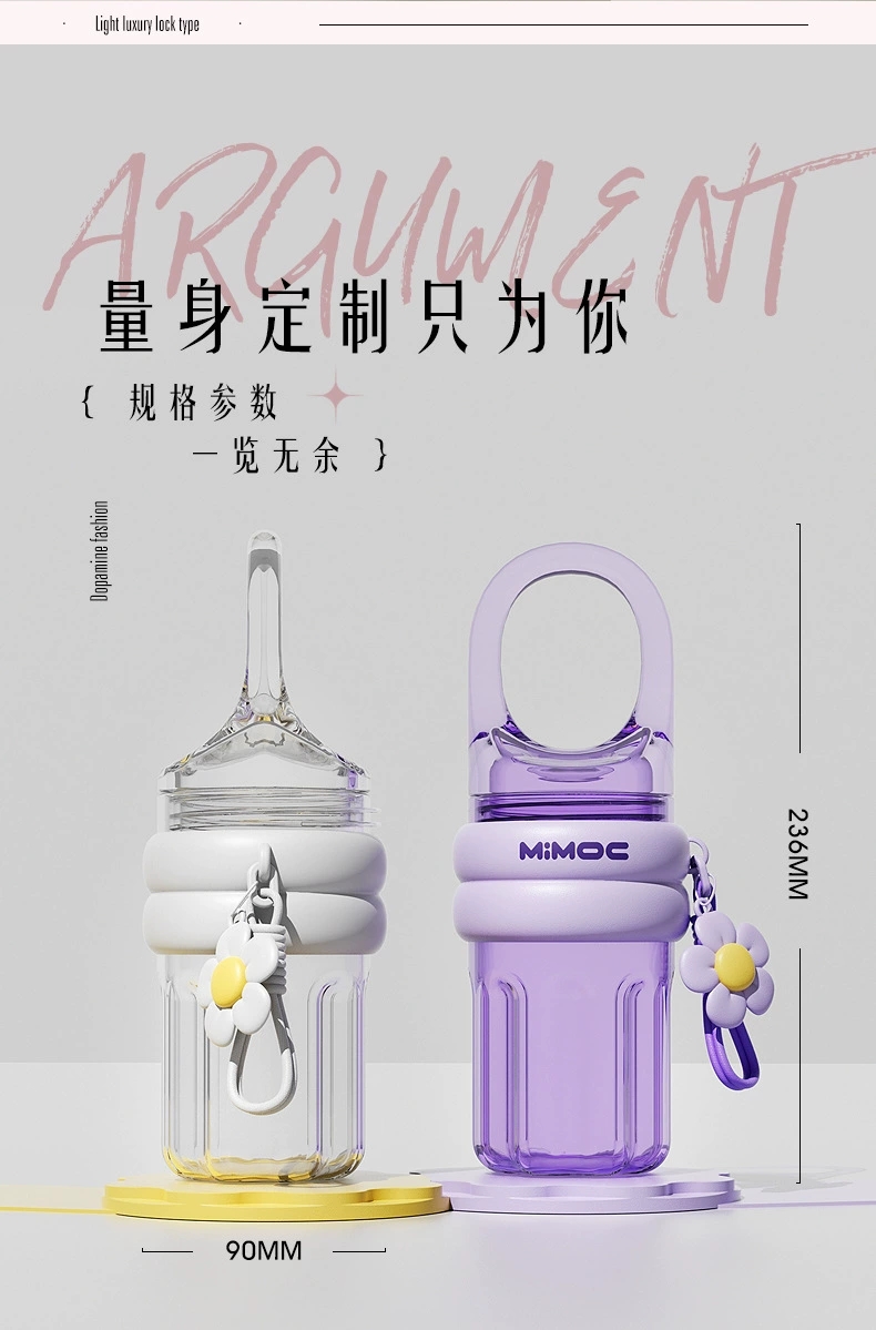H185- Ice and Snow plastic Cup, portable dopamine-colored coffee cup, high appearance level, popular student cup, large capacity plastic cup, water cup detail image 11