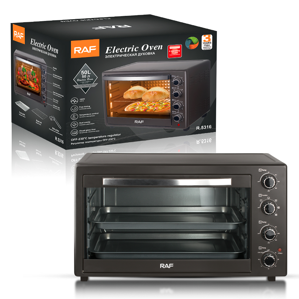 RAF European standard cross-border electric oven 38L large capacity independent temperature control household multi-functional oven visible baking oven details Picture