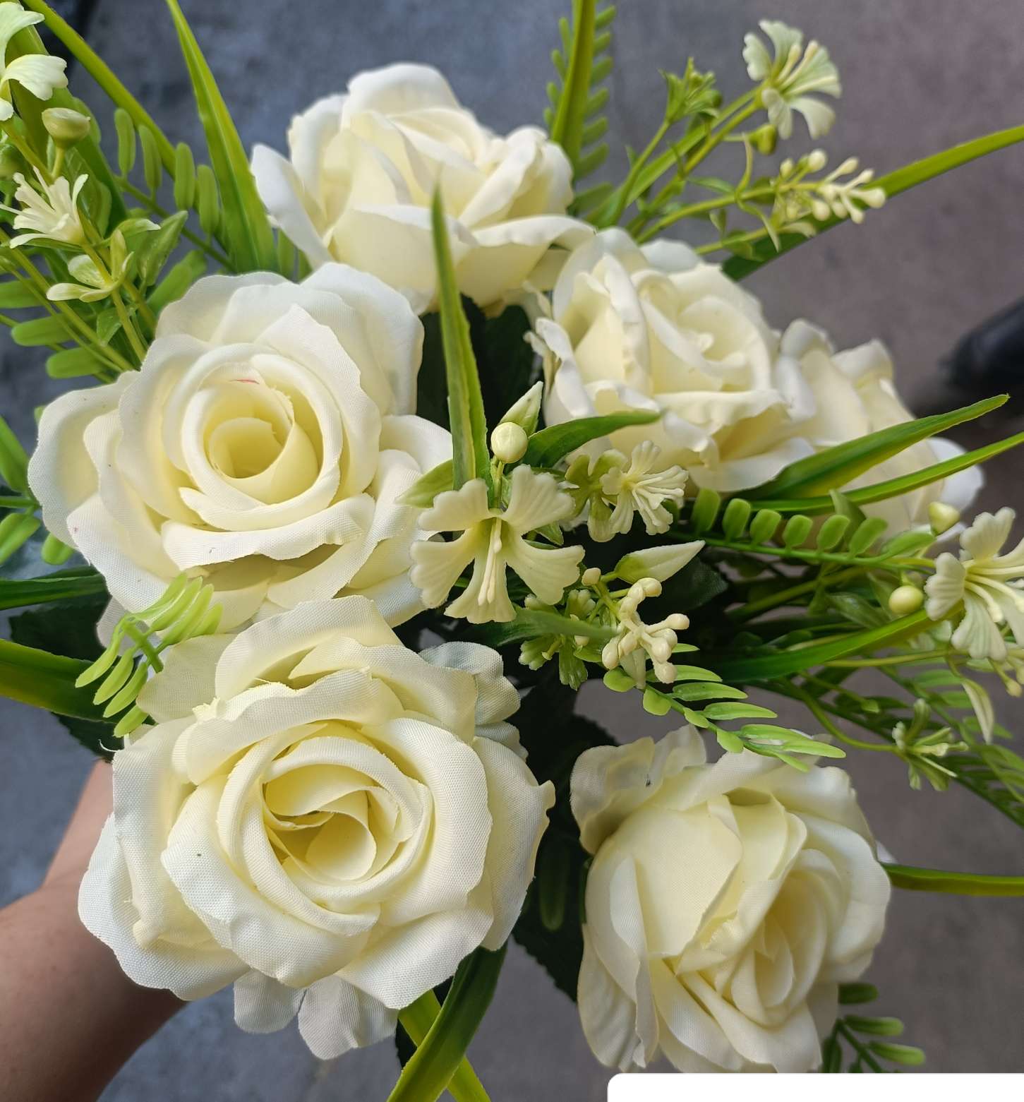 10头仿真包芯玫，可用于家饰、新娘手捧花