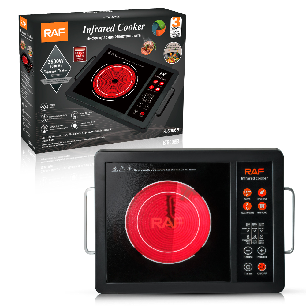 RAF European standard single-head single-burner electric ceramic stove, household manufacturer, electric ceramic stove, outdoor countertop, high-power single-head stove Specification image