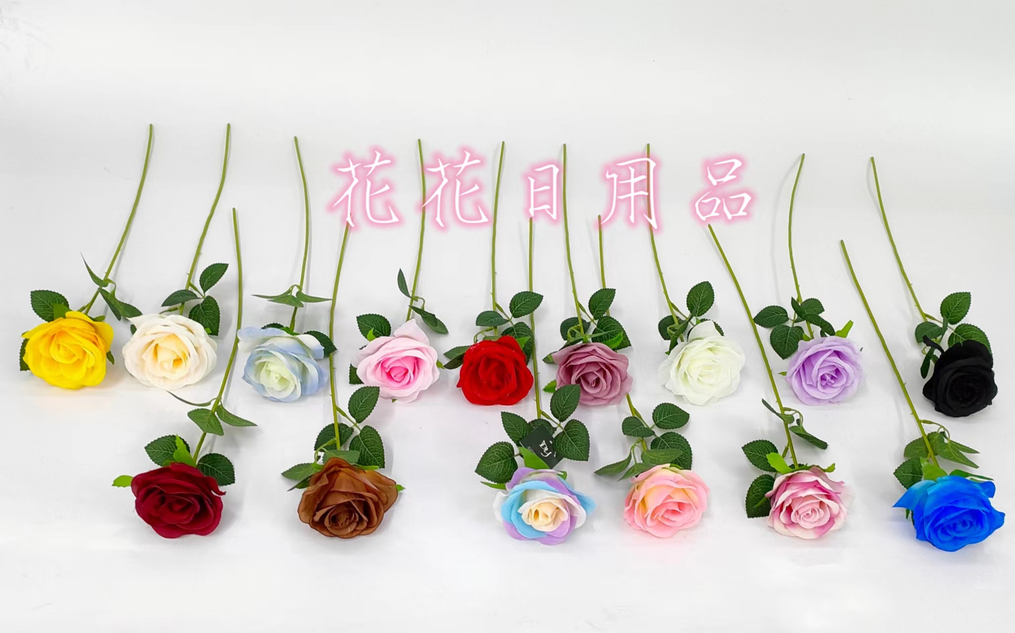 Artificial flower fake flower bonsai single rose wall hanging vase decoration
