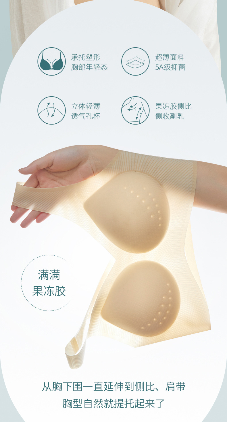 夏季超薄凉感降温透气洞洞杯呼吸文胸小凉风背心式无痕内衣详情3