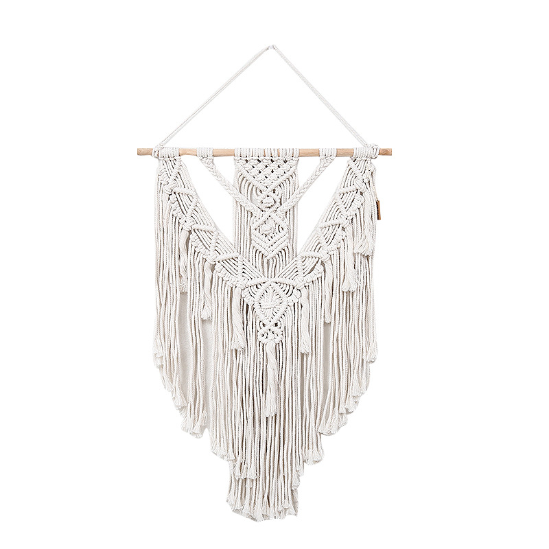 Manufacturers Direct To Bohemian Hand-Woven Tapestry Cotton Woven Background Wall Living Room Triangle Fringe Tapestry Item Picture