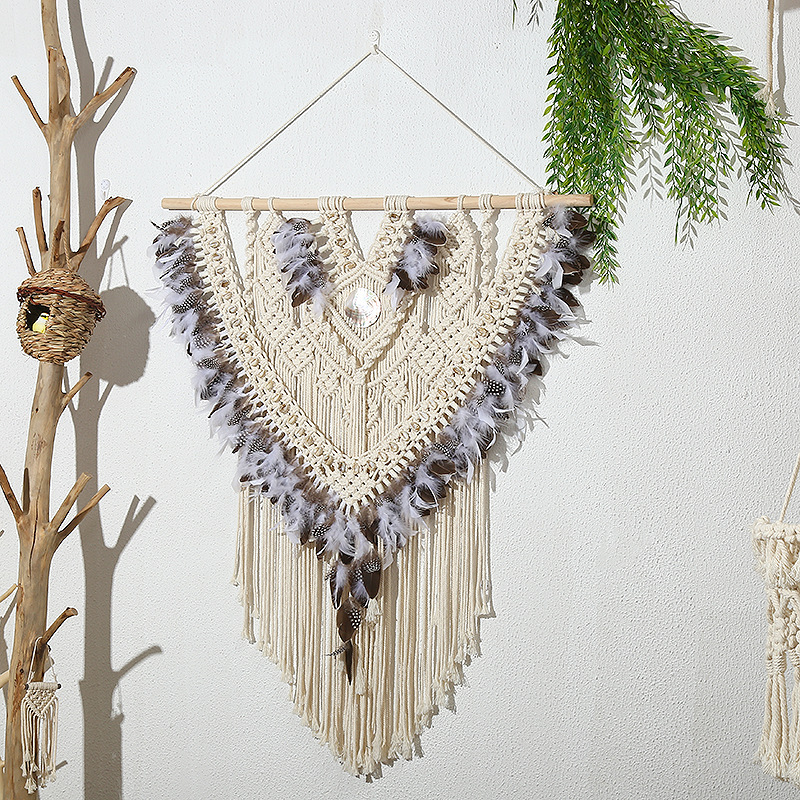 New Bohemian Style Tapestry Hand-Woven Wall Hanging Decorative Wall Cloth Hanging Picture Electricity Meter Box Block Hanging Cloth