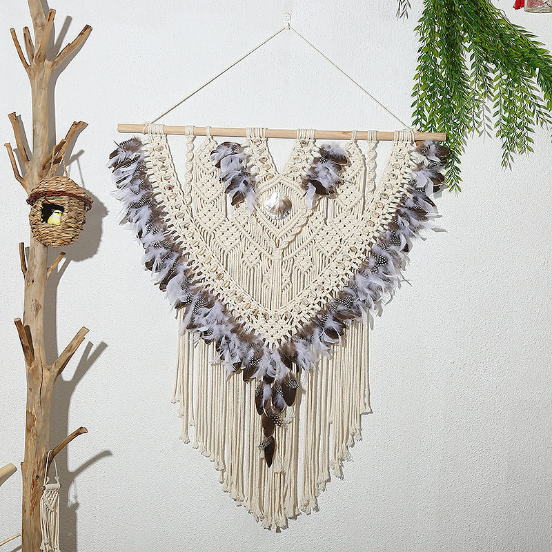 New Bohemian Style Tapestry Hand-Woven Wall Hanging Decorative Wall Cloth Hanging Picture Electricity Meter Box Block Hanging Cloth Specification drawing