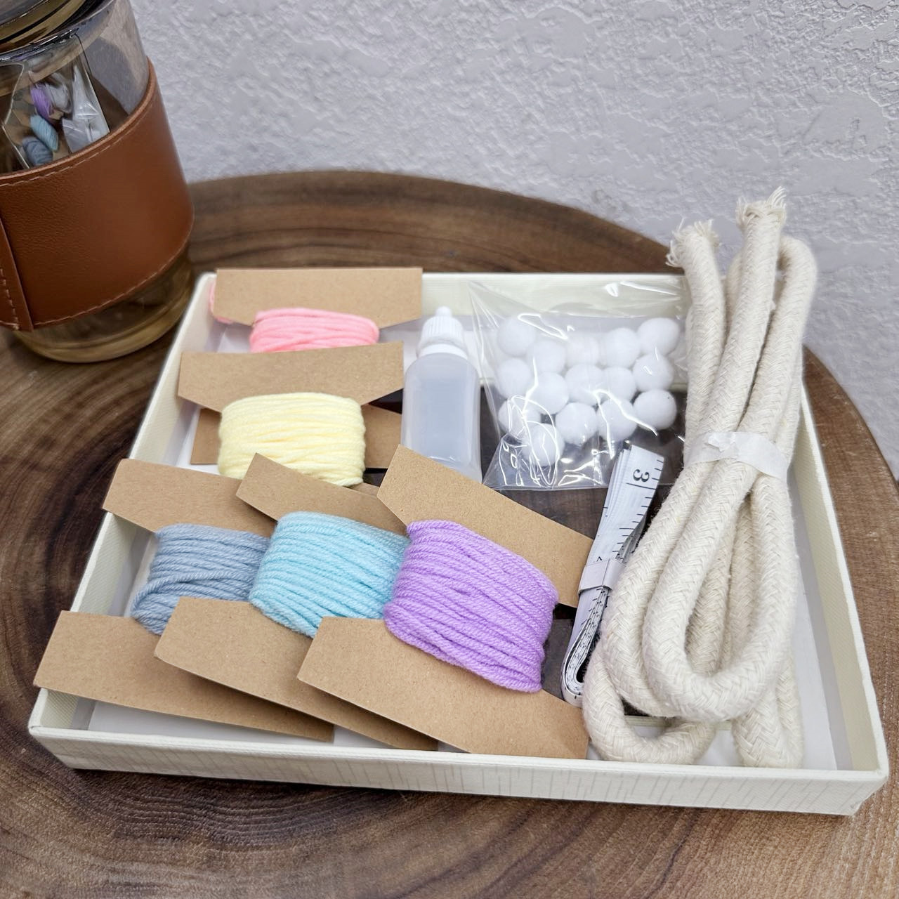 Ins Nordic Style Home Children's Room Decoration Rainbow Pendant Yarn Woven Diy Material Bag Creative Tapestry Wholesale Application Scenario
