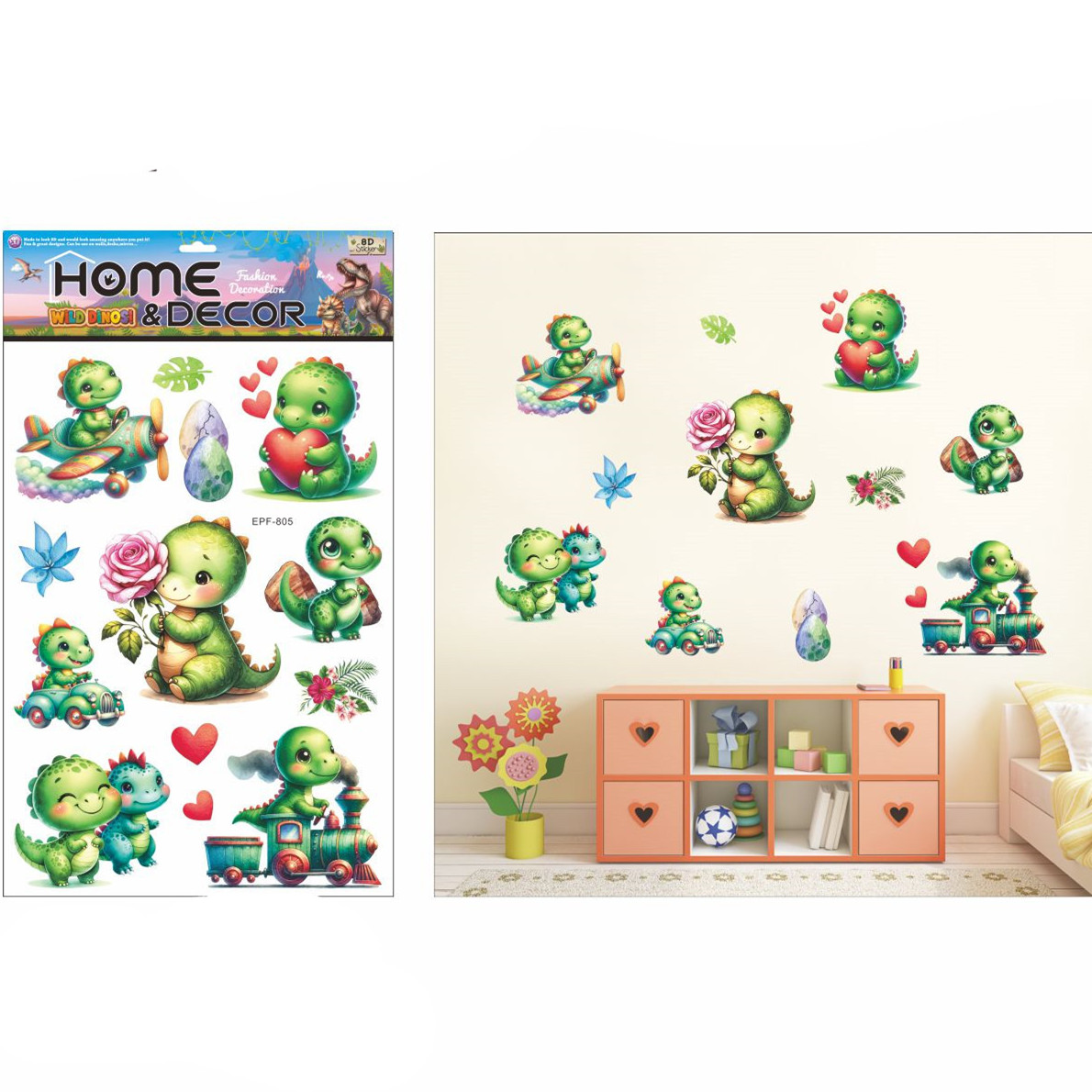 儿童房幼儿园装饰贴纸卧室教室卡通场景布置贴画墙纸3D贴纸详情2