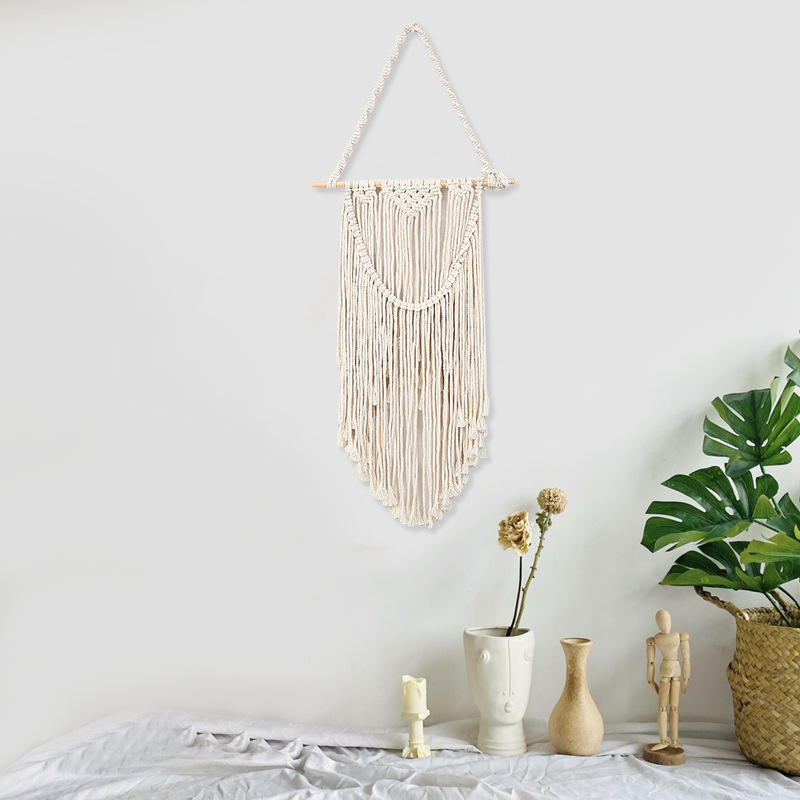 Ins Bohemian Hand-Woven Tapestry Cotton Woven Decorative Homestaybackground Wall Living Room Bed Wall Tapestry Application Scenario
