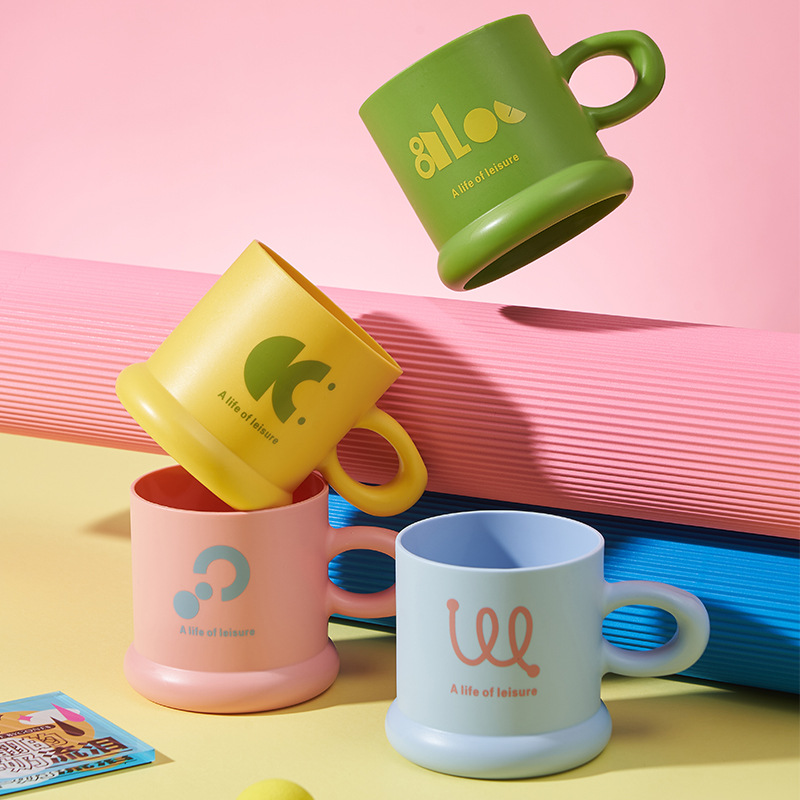 C26-0591-1 Simple Brushing Cup and mouthwash Cup for couples, a pair of Korean version cute tooth cups