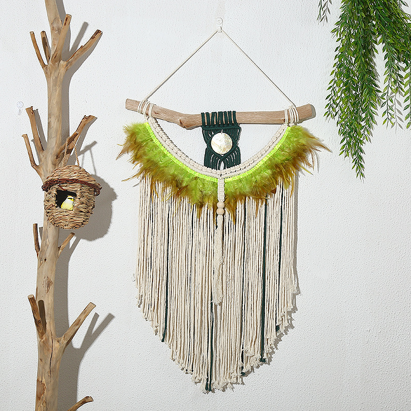 New Bohemian Style Tapestry Hand-Woven Wall Hanging Decorative Wall Cloth Hanging Picture Electricity Meter Box Block Hanging Cloth Specification drawing