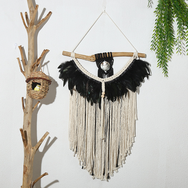 New Bohemian Style Tapestry Hand-Woven Wall Hanging Decorative Wall Cloth Hanging Picture Electricity Meter Box Block Hanging Cloth details Picture