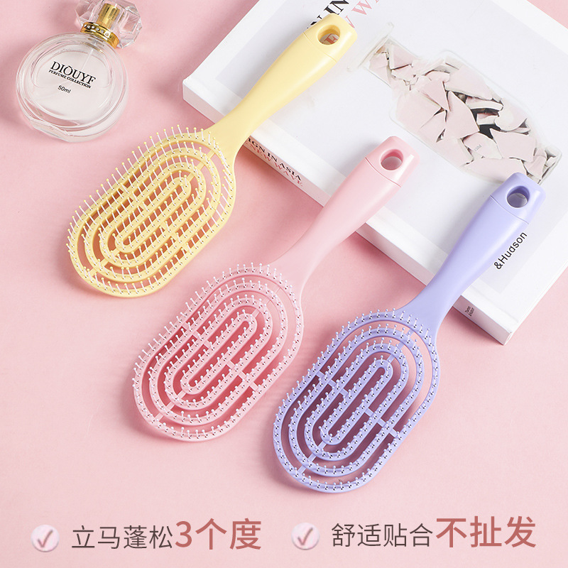 工厂批发梳子女生专用蓬松造型排骨梳美发梳按摩梳气垫梳跨境kt梳