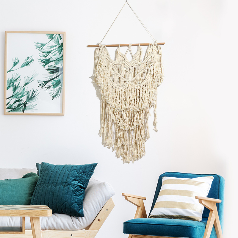 New Bohemian Style Tapestry Hand-Woven Wall Hanging Decorative Wall Cloth Hanging Picture Electricity Meter Box Block Hanging Cloth