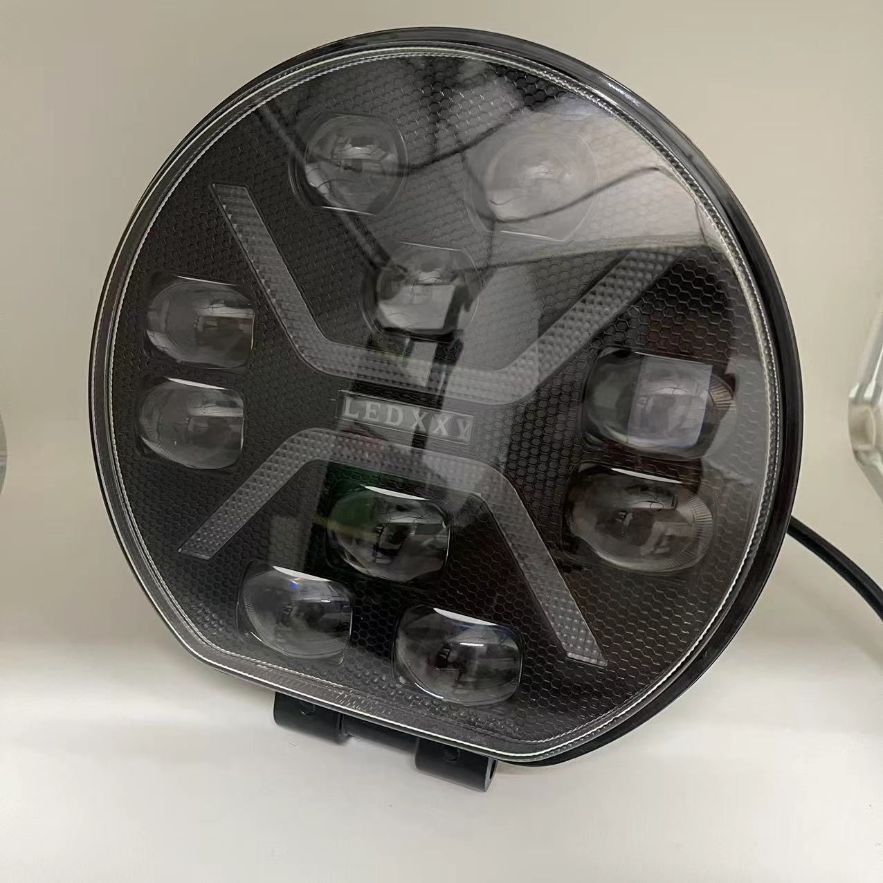 Ouka LED headlights, front bumper roof lights, 120W dual-color lights, 9-inch round spotlights Item Picture