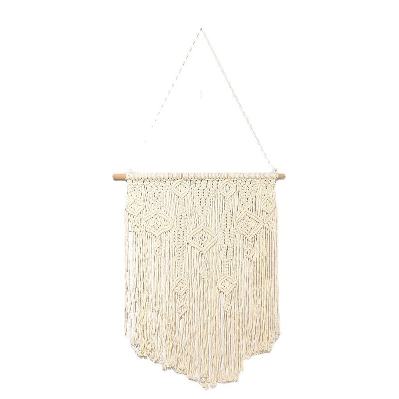 Hand-Woven Tassel Tapestry Decoration Nordic Electricity Meter Box Hanging Picture Dormitory Renovation Cloth Background Cloth Bedroom Wall Cloth details Picture