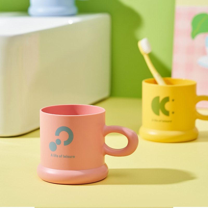 C26-0591-1 Simple Brushing Cup and mouthwash Cup for couples, a pair of Korean version cute tooth cups Specification image