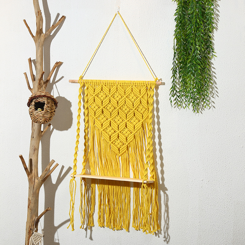 New Bohemian Style Tapestry Hand-Woven Wall Hanging Decorative Wall Cloth Hanging Picture Electricity Meter Box Block Hanging Cloth details Picture