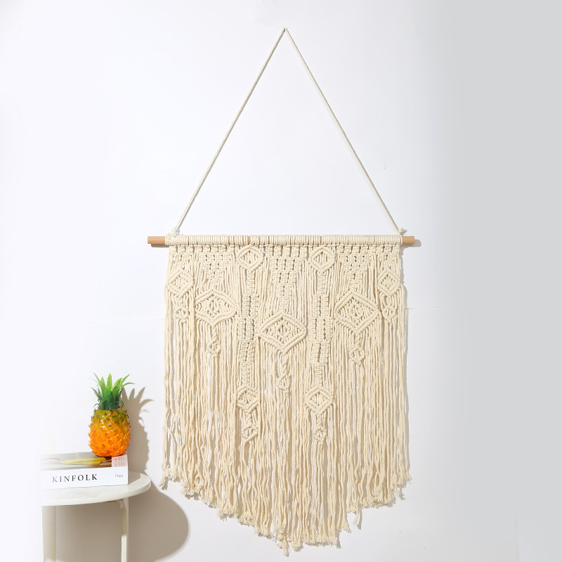 Hand-Woven Tassel Tapestry Decoration Nordic Electricity Meter Box Hanging Picture Dormitory Renovation Cloth Background Cloth Bedroom Wall Cloth Item Picture