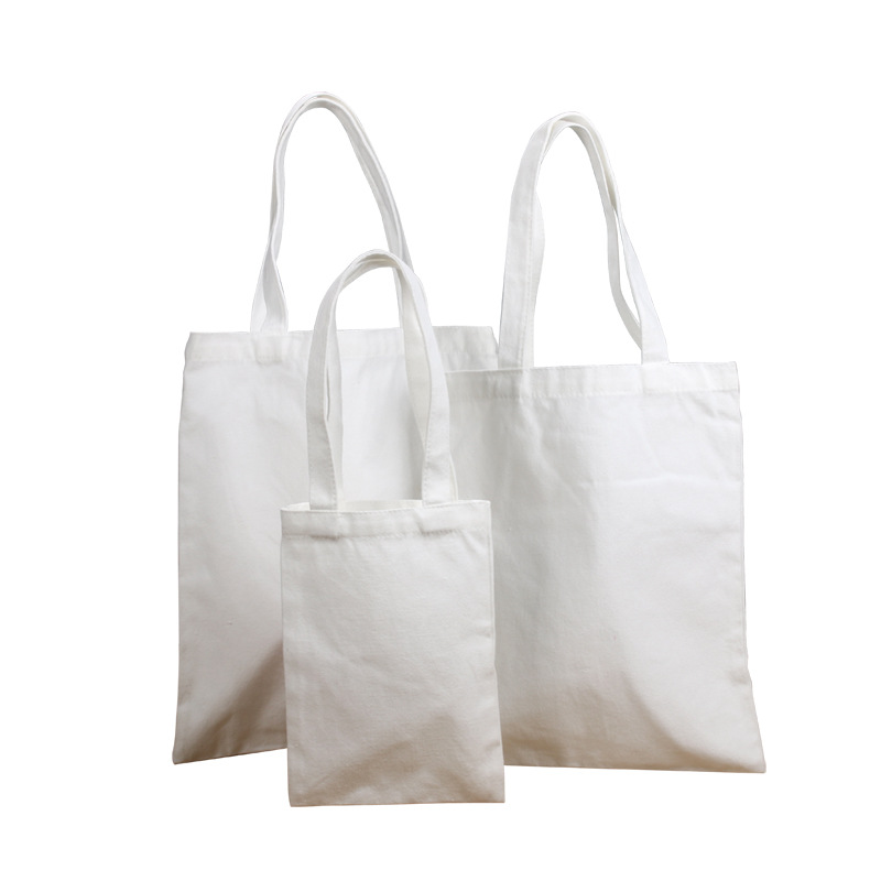 Factory wholesale blank canvas bags, shopping hand-held canvas bags, simple and versatile, advertising customization with logo printing Item Picture
