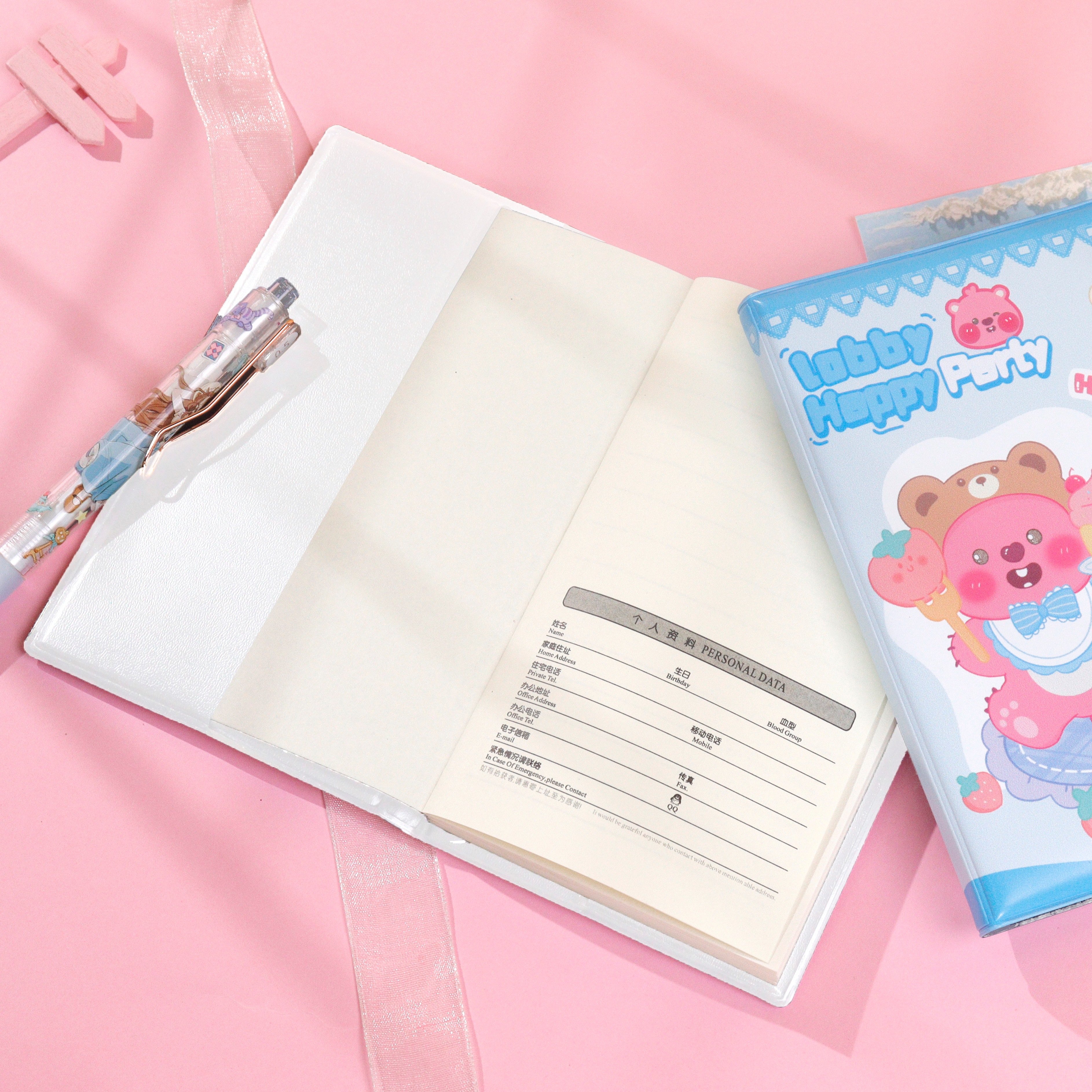 Factory direct sale XX-0860 Menglulu Pocket Decompression Notebook 64K Cute Cartoon Diary Specification image