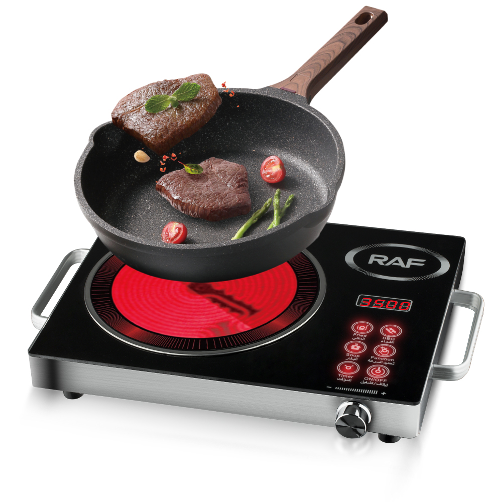 RAF European standard electric ceramic stove, household multi-functional high-power stir-frying hot pot, light wave induction cooker, desktop electric stove Specification image
