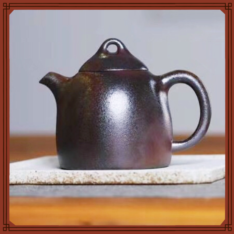 茶具专享泡茶壶 玻璃壶茶壶一体设计 柴烧紫砂壶0005