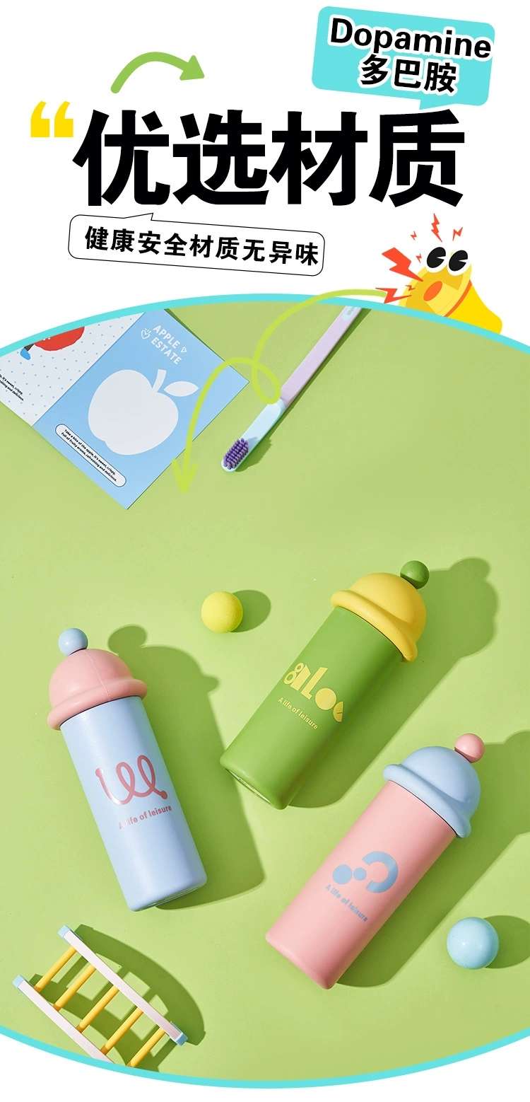 C26-0590 Nordic Minimalist Travel Toothbrush Box Portable Set with Cover, storage tooth tube, creative tooth bucket detail image 8