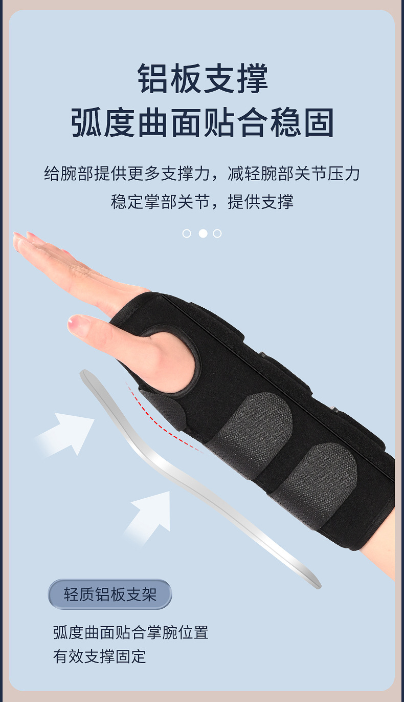 跨境批发腕关节桡骨骨折固定支具腕部复位固定夹板腱鞘手托护腕带详情4