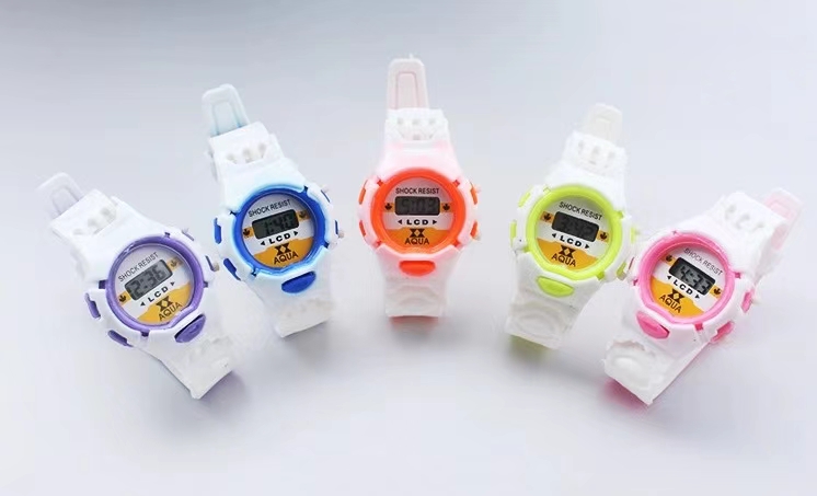 儿童手表男女孩中小学生彩色卡通时尚电子手表详情1
