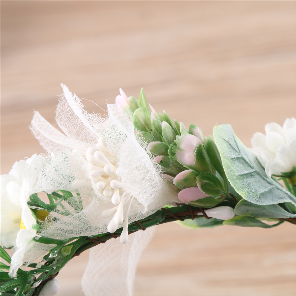 Yiwu factory Jialan's new fresh Daisy wreath, simple princess sweet hair band, travel photo prop wreath Item Picture
