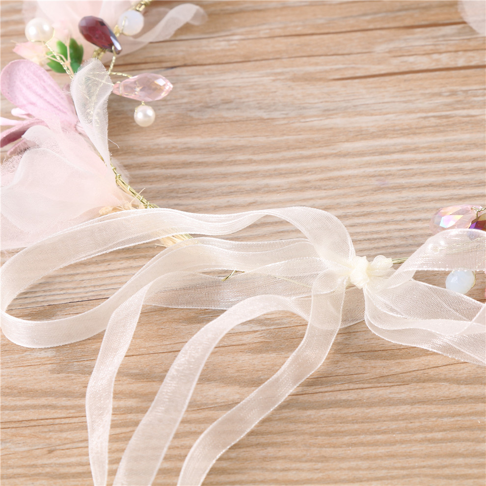 The new Jialan brand from the factory features a fresh little Daisy wreath, a simple Korean princess sweet hairband, a forest girl style travel photo prop, and a crystal wreath Specification image