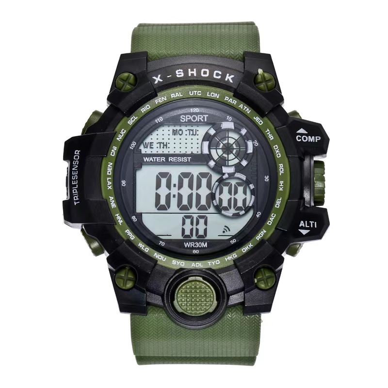 运动手表男款学生防水电子表初中生小学生潮流炫酷多功能帅气青年