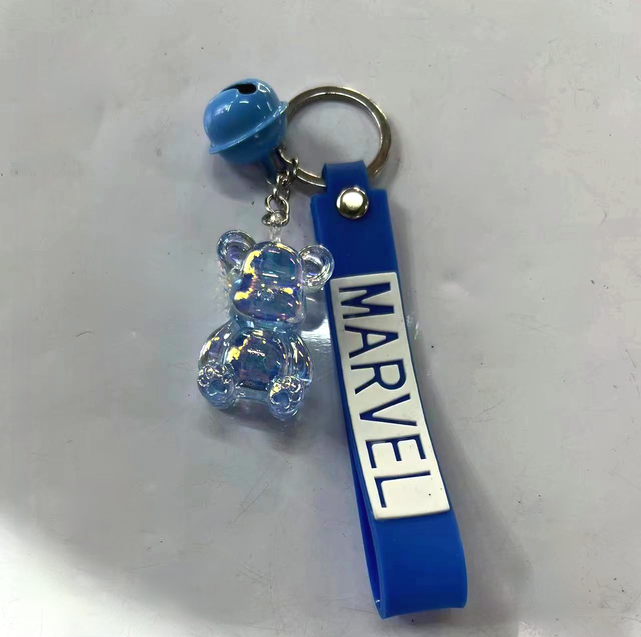 暴力熊水晶公仔钥匙扣女精致情侣包包挂饰卡通可爱饰品亚克力挂件