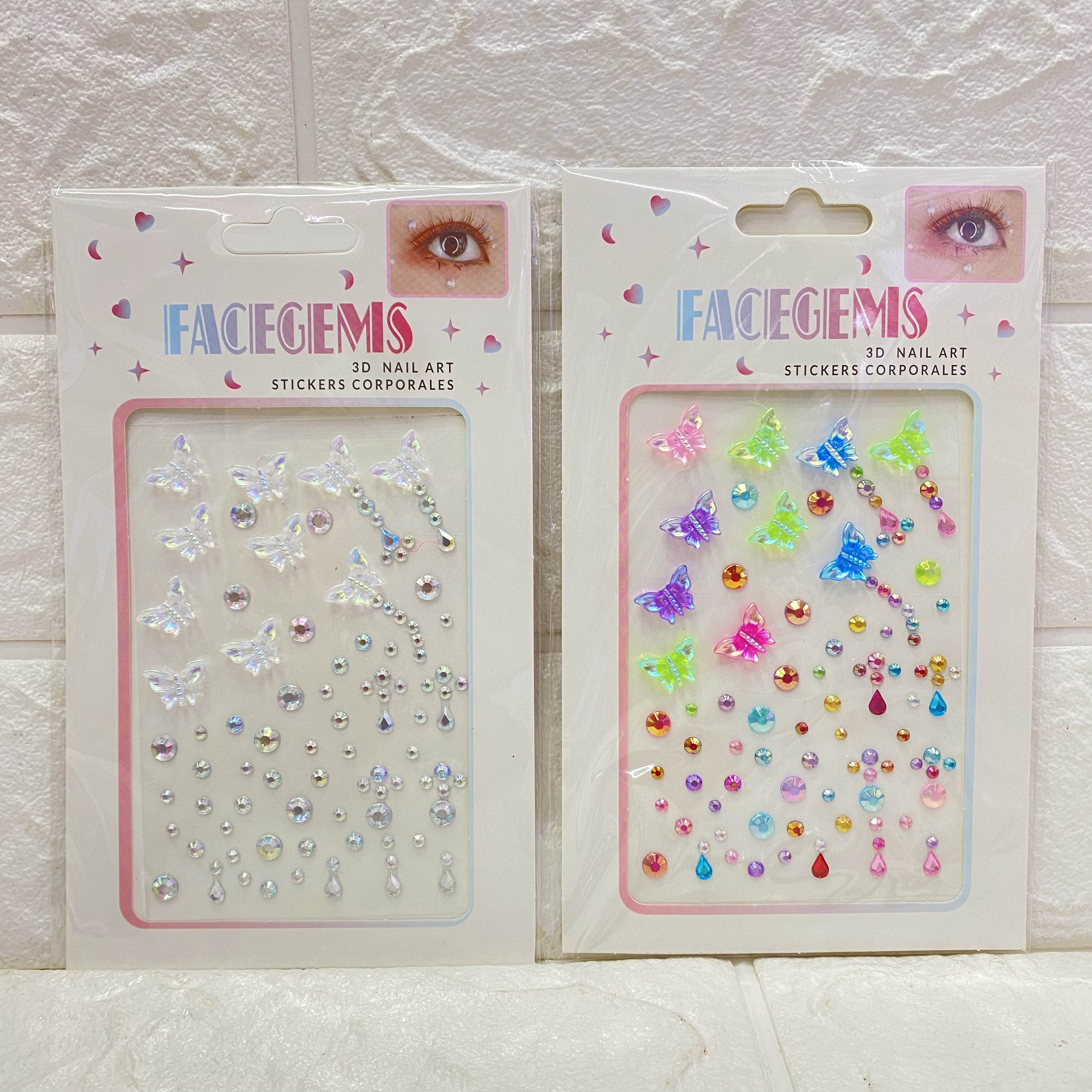 Sparkling cheeks, face stickers, face stickers, girl and princess face stickers, diamond stickers, stage performance eye makeup, water diamond stickers Specification image