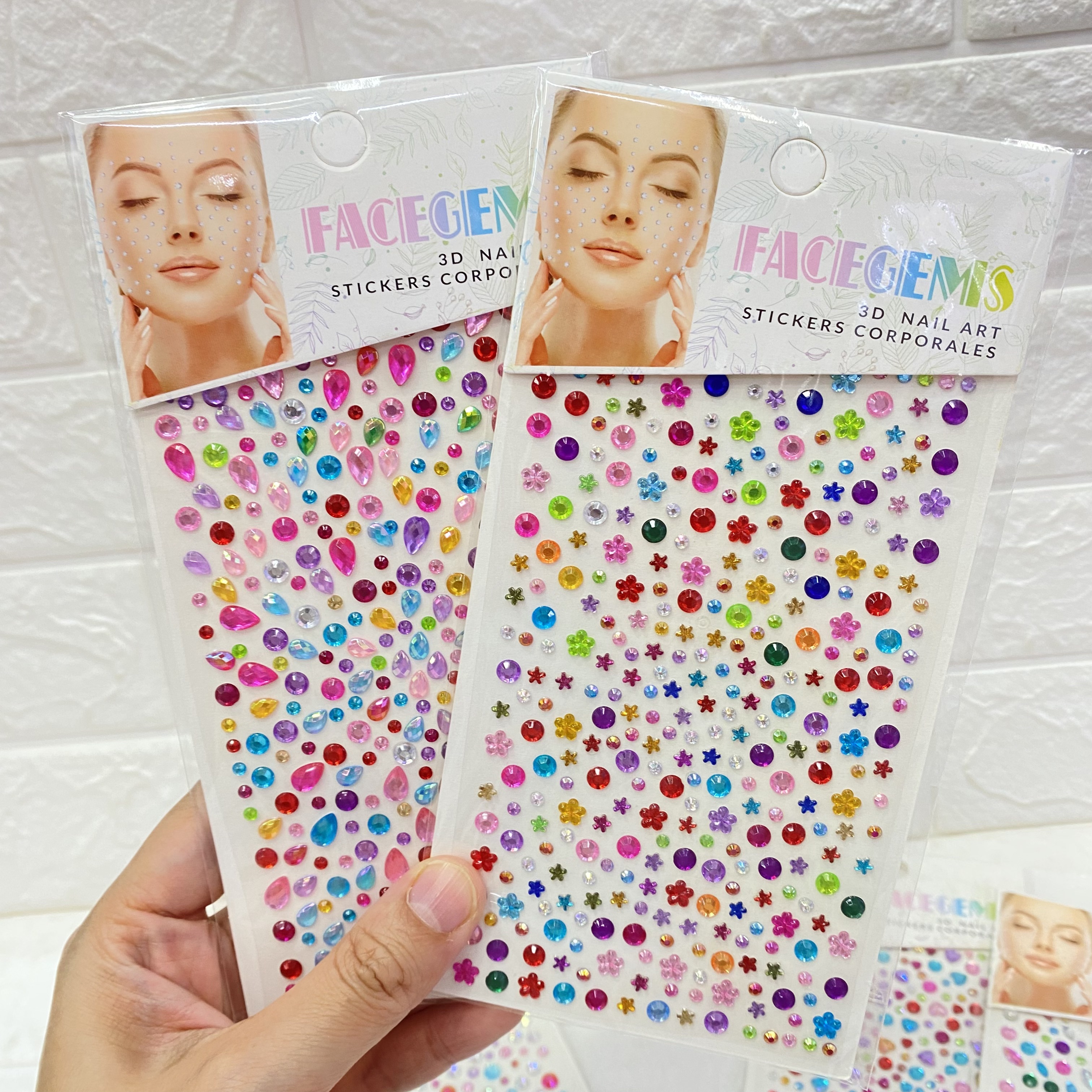 Cheek stickers, face makeup stickers, decorative eye stickers, decorative princess face stickers, diamond stickers, stage performance eye makeup, water diamond stickers pic 9